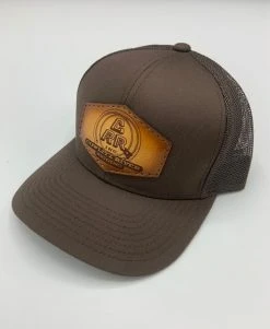 Cowlitz River Rigging Rugged Work Wear Brown CRR Logo Leather Patch Hat