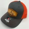 Cowlitz River Rigging Gray & Orange CRR Logo Leather Patch Hat