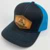 Cowlitz River Rigging Black & Blue CRR Logo Leather Patch Hat