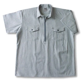 CODET Rugged Work Wear Hickory Shirt Short Sleeve Zip Big Bill 3 CODET Rugged Work Wear Hickory Shirt Short Sleeve Zip Big Bill