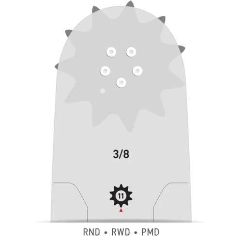 Oregon Power Match Plus Guide Bar - 3/8" - 0.063" Gauge 4 Oregon Power Match Plus Guide Bar - 3/8" - 0.063" Gauge