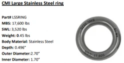 Vertical Supply Co Arborists & Tree Care CMI Stainless Steel Rings