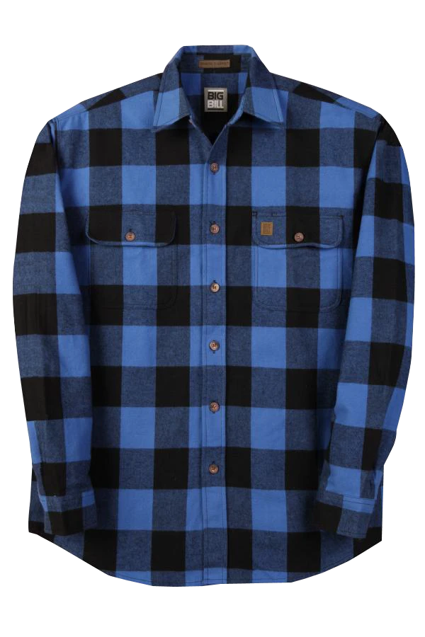 Big Bill Button Flannel Shirt Rugged Work Wear 3 Big Bill Button Flannel Shirt Rugged Work Wear