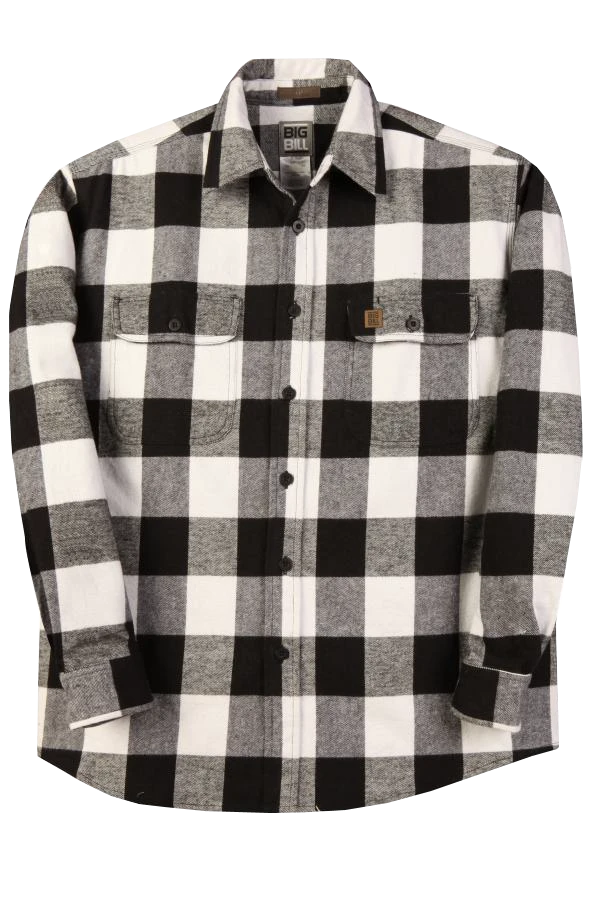 Big Bill Button Flannel Shirt Rugged Work Wear 6 Big Bill Button Flannel Shirt Rugged Work Wear