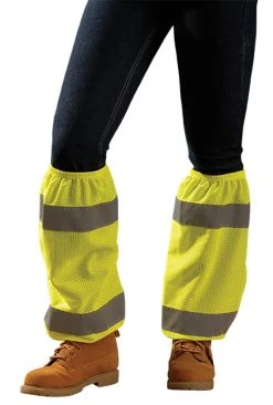 2WI Hi-Vis Lime Mesh Gaiters - Pair Safety & First Aid