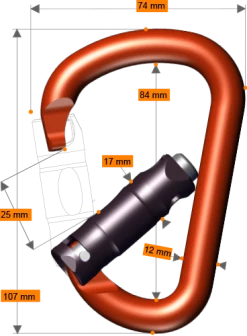 Vertical Supply Co Pirate Carbiner From Rock Exotica Arborists & Tree Care