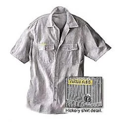 Prison Blues Short Sleeve Button-Front Hickory Work Shirt