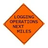Cowlitz River Rigging Road Building Supplies Sign - Logging Operations Next Miles