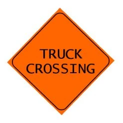 Cowlitz River Rigging Sign - Truck Crossing